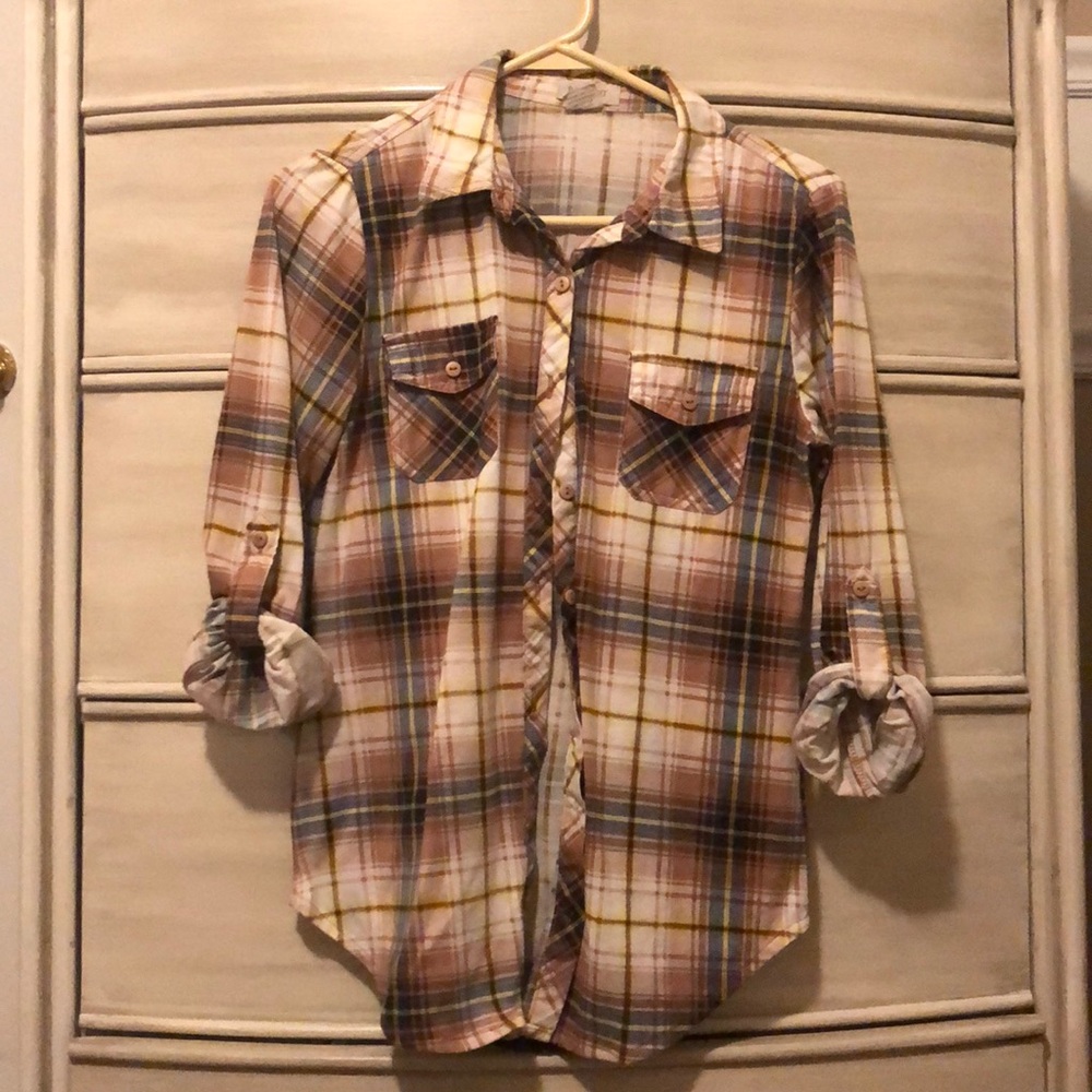 Pink and cream flannel